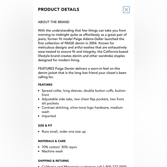 PAIGE LIKE NEW WOMENS “Rowan” JACKET
SIZE M - Picture 8 of 8